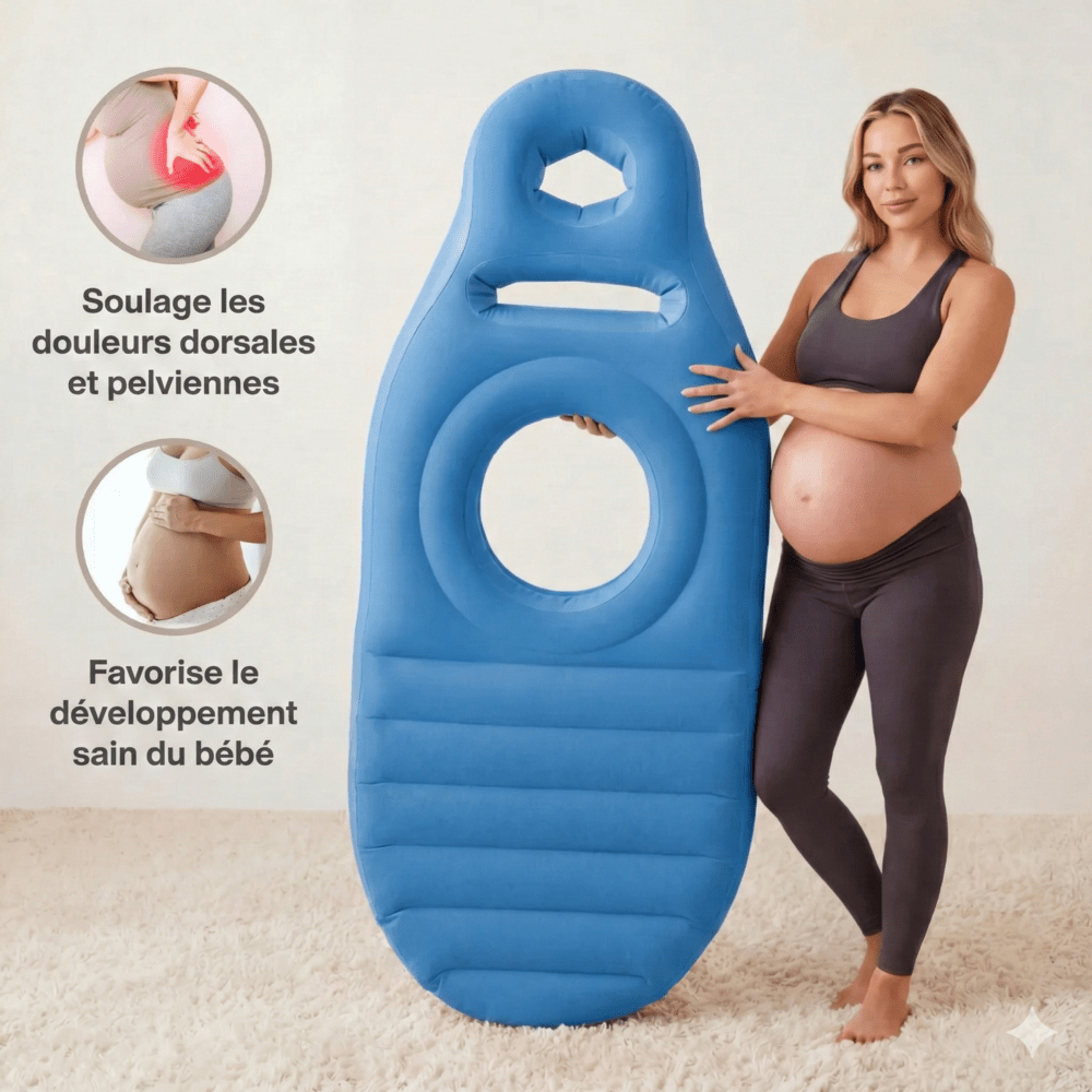 Matelas Gonflable pour Femme Enceinte - Bleu