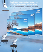 Mini Retroprojecteur Portable - Gris + Haut parleur 5W