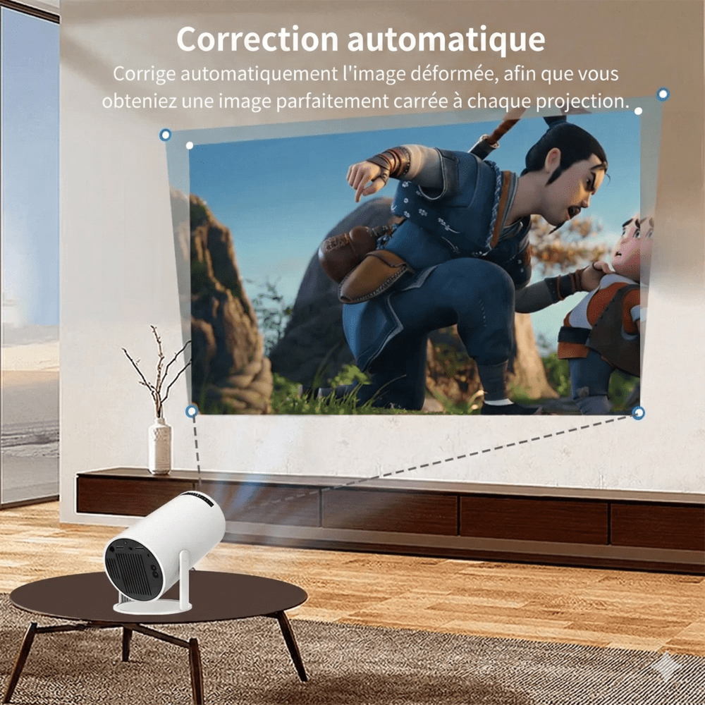 Mini Retroprojecteur Portable - Gris + Haut parleur 5W
