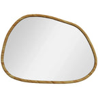 Miroir Forme Irrégulière Bois Clair 70X50cm -