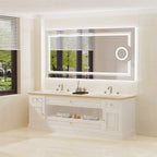Miroir LED Rectangulaire Salle de Bain Double Éclairage - 60x80cm