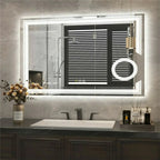 Miroir LED Rectangulaire Salle de Bain Double Éclairage - 70x90cm