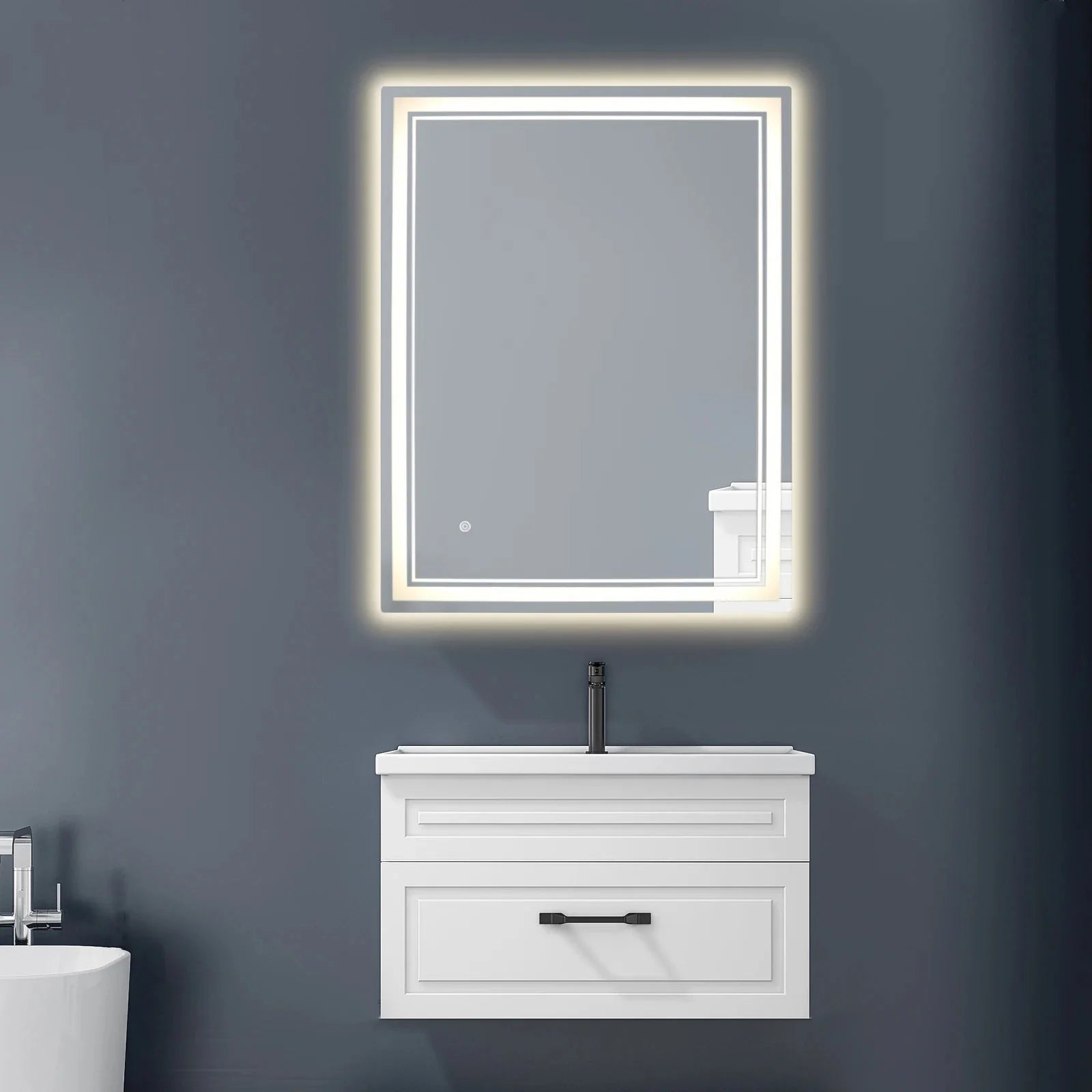 Miroir LED Salle de Bain Rectangulaire 70x90cm -