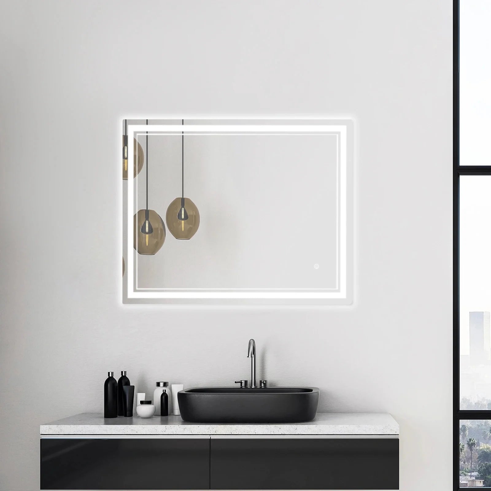 Miroir LED Salle de Bain Rectangulaire 70x90cm -