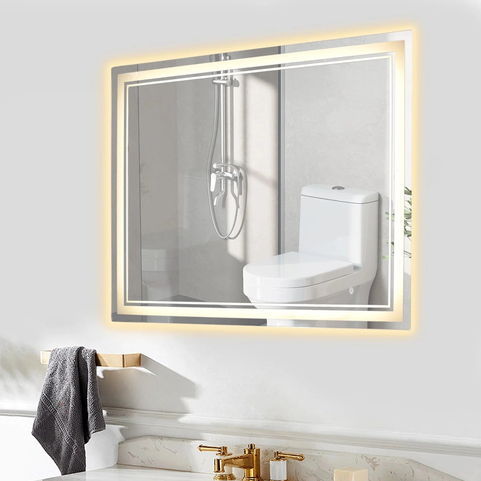 Miroir LED Salle de Bain Rectangulaire 70x90cm -