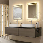 Miroir LED Salle de Bain Rectangulaire Design Cristal Luxe - 50x70cm
