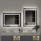 Miroir LED Salle de Bain Rectangulaire Design Cristal Luxe - 60x80cm
