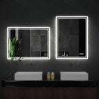 Miroir LED Salle de Bain Rectangulaire Mural Tactile - 50x70cm