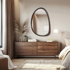 Miroir Mural Asymétrique Noir - 60x90cm