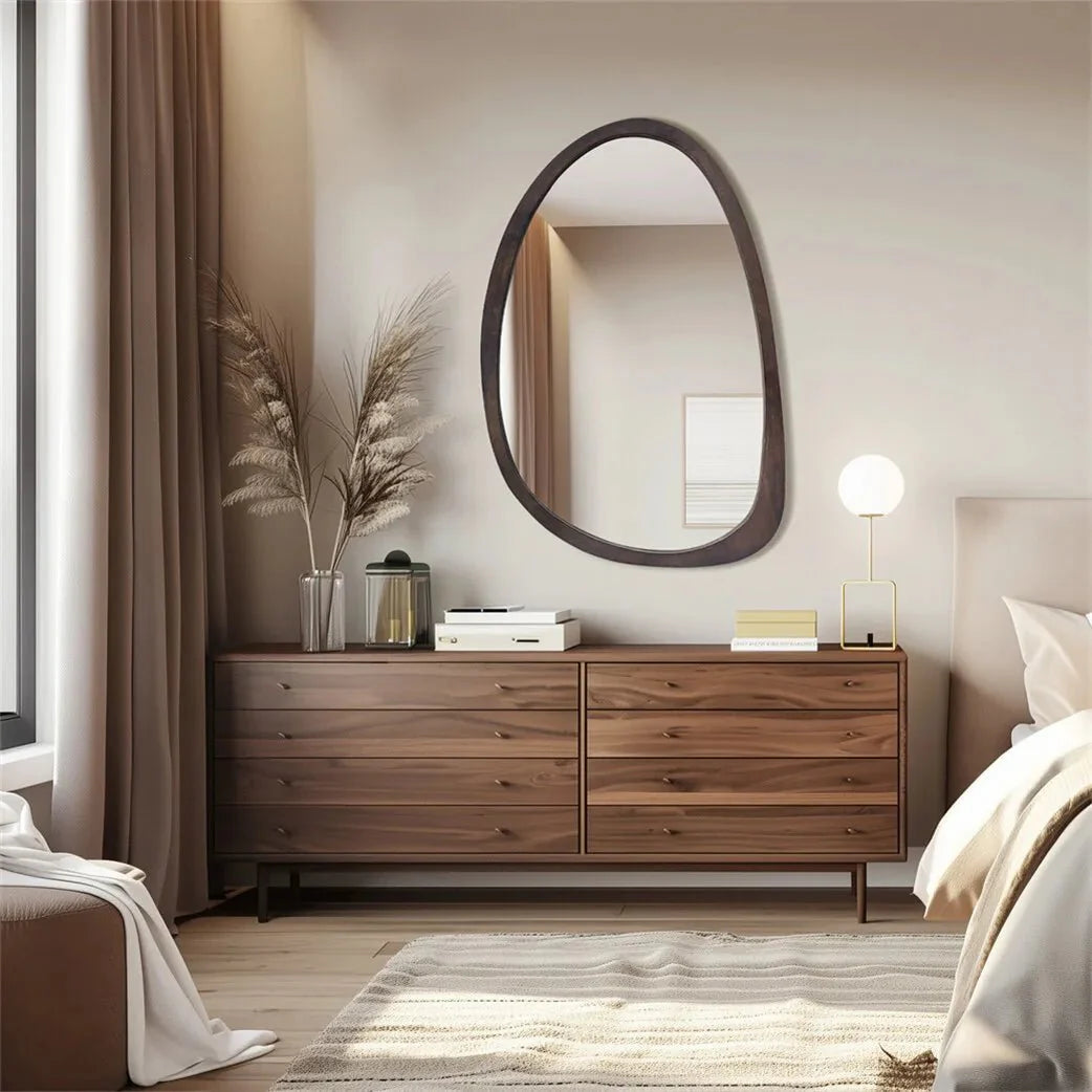 Miroir Mural Asymétrique Noir - 60x90cm