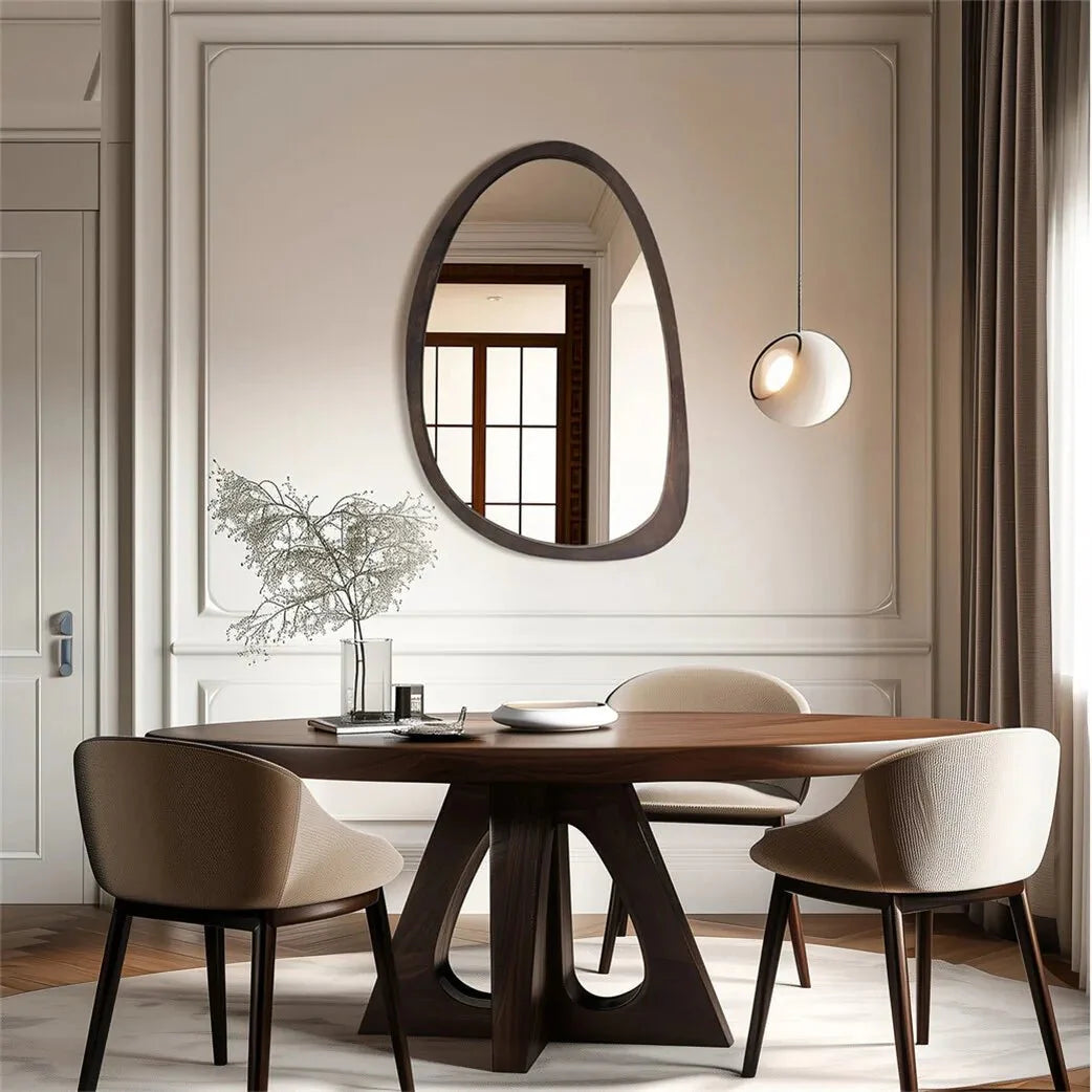Miroir Mural Asymétrique Noir - 60x90cm