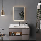 Miroir Mural LED Rétroéclairé Salle de Bain 40x50cm -