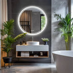 Miroir Rond LED Salle de Bain Tactile Anti - buée - 60cm