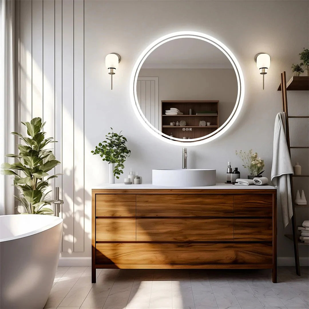 Miroir Rond LED Salle de Bain Tactile Anti - buée - 60cm
