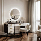 Miroir Rond LED Salle de Bain Tactile Anti - buée - 80cm