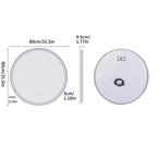 Miroir Rond LED Salle de Bain Tactile Anti - buée - 80cm