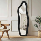 Miroir sur Pied Asymétrique - Noir - 140x45cm