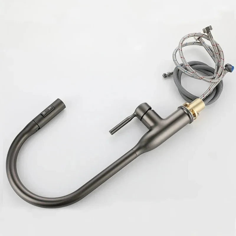 Mitigeur de Cuisine en Inox avec Douchette Extractible - A
