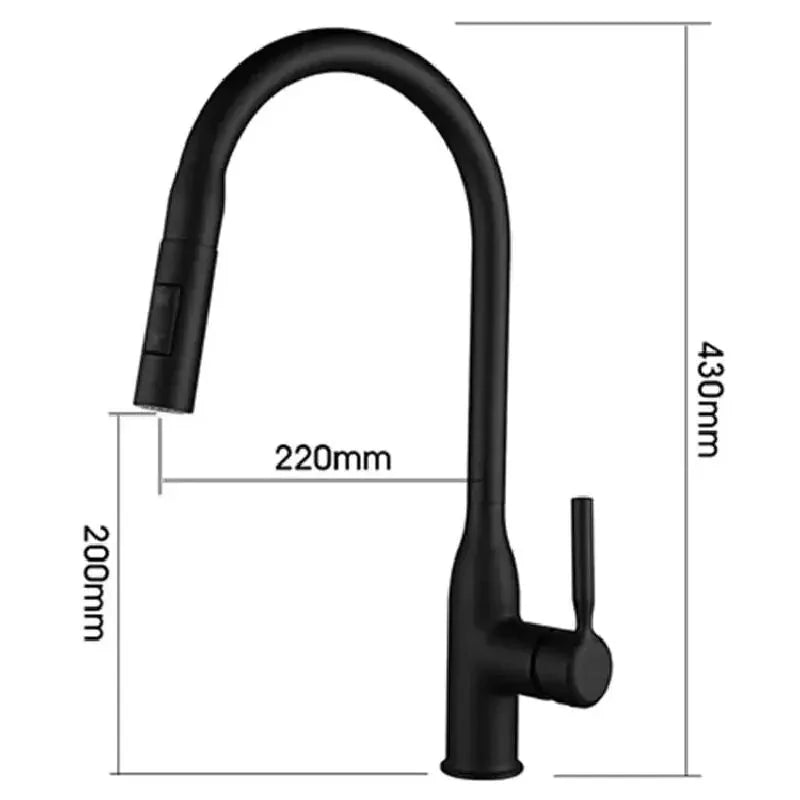 Mitigeur de Cuisine en Inox avec Douchette Extractible - C