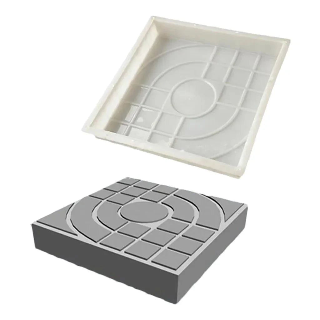 Moule pour Dalle Carrée Jardin & Allée Motifs Géométriques - A