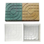 Moule pour Dalle Carrée Jardin & Allée Motifs Géométriques - A