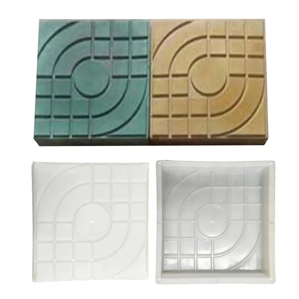 Moule pour Dalle Carrée Jardin & Allée Motifs Géométriques - A