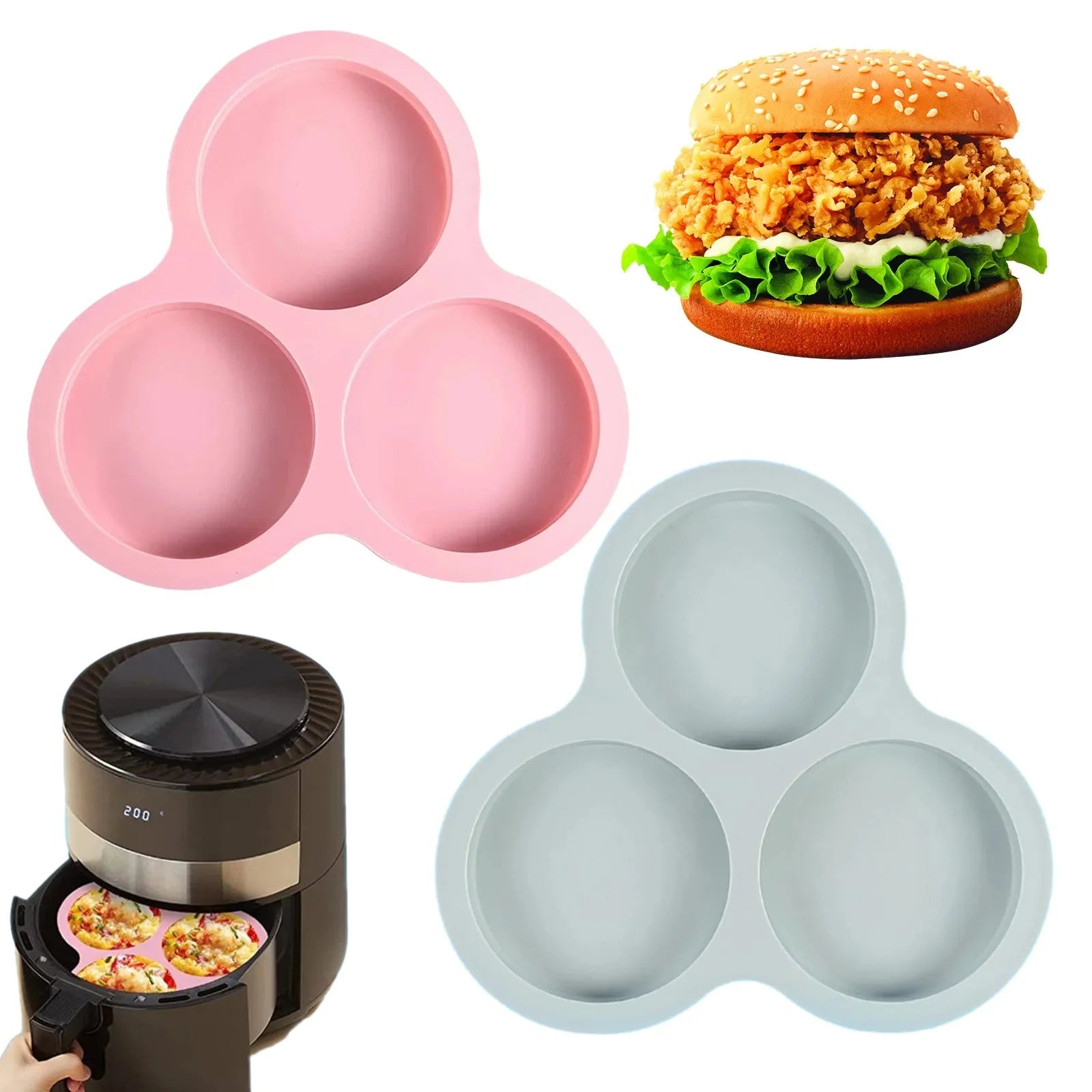 Moule Rond en Silicone Air Fryer - A