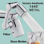 Mousseur Rallonge 1440° avec Filtre Purificateur - Noir