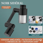 Mousseur Rallonge 1440° avec Filtre Purificateur - Noir