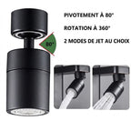 Mousseur Robinet Orientable 2 Jets - Noir long