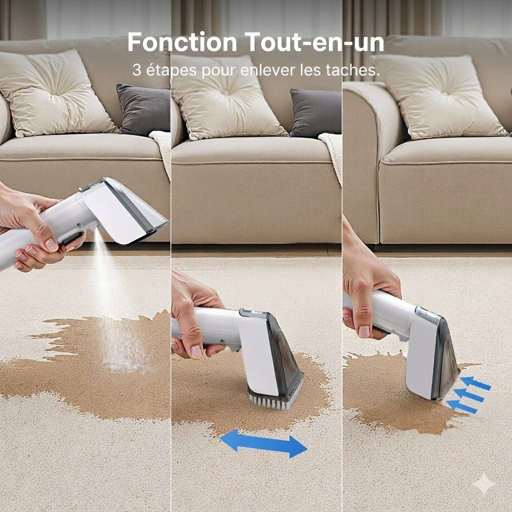 Nettoyeur Aspirateur Canapé Tissu Matelas & Tapis -