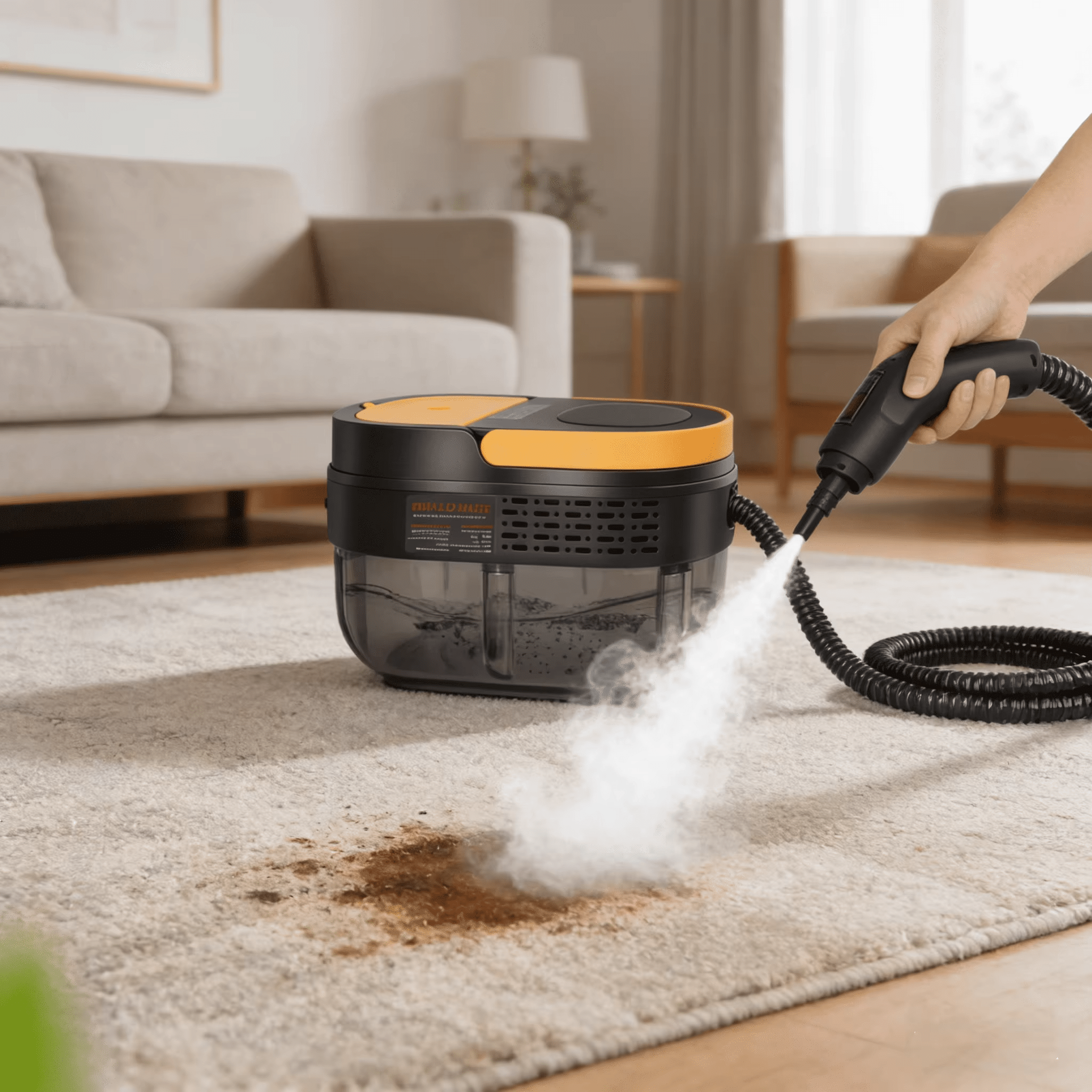 Nettoyeur Vapeur Canapé Tapis Vitre & Autre - Jaune