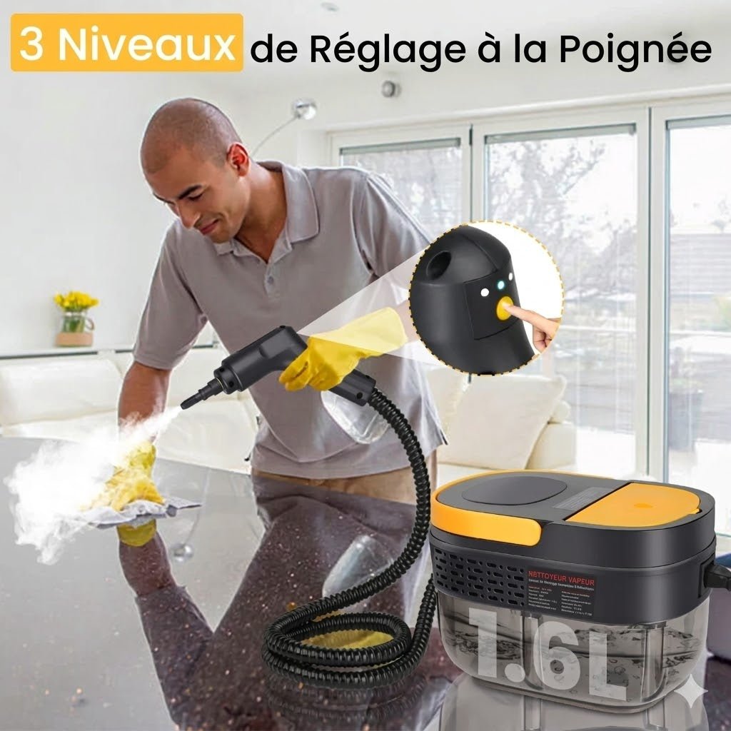 Nettoyeur Vapeur Canapé Tapis Vitre & Autre - Jaune