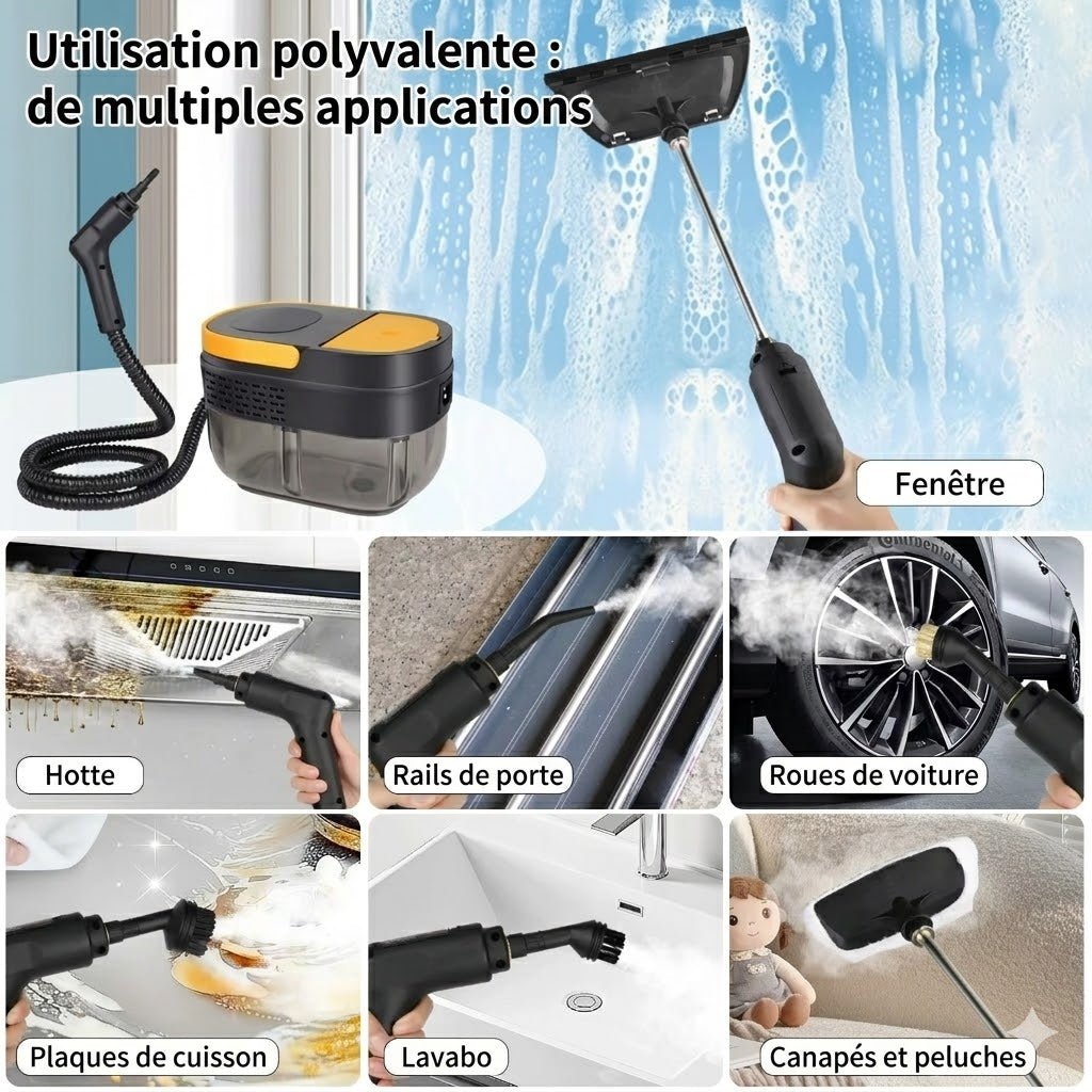 Nettoyeur Vapeur Canapé Tapis Vitre & Autre - Jaune