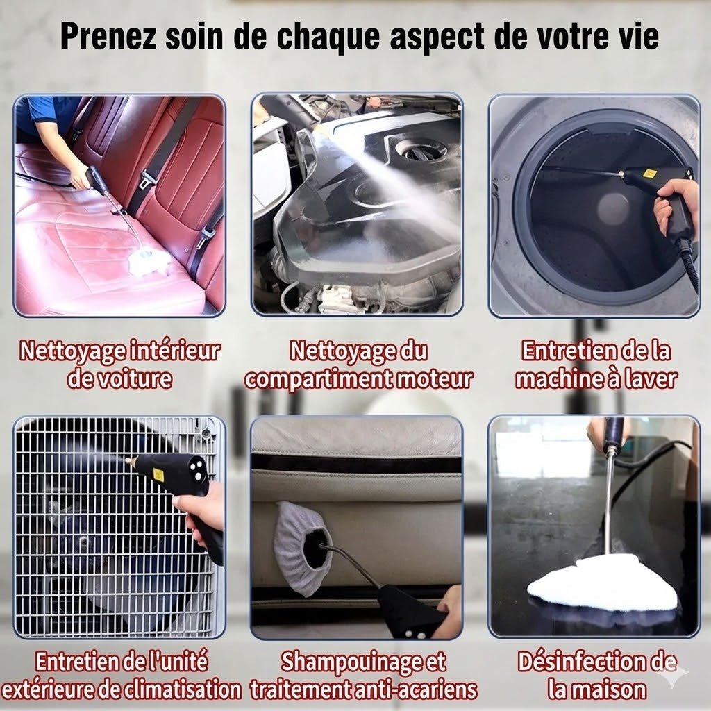 Nettoyeur Vapeur Haute Pression - Noir