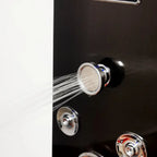 Panneau de Douche Noir avec Jets Hydromassants et LED -