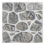 Panneau Mural Adhésif 3D Imitation Pierre Lot de 10 - Marron