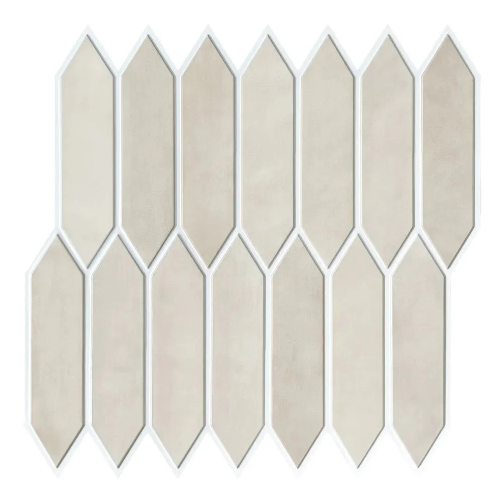 Panneau Mural Adhésif Effet Faïence Lot de 10 - Beige
