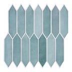 Panneau Mural Adhésif Effet Faïence Lot de 10 - Bleu