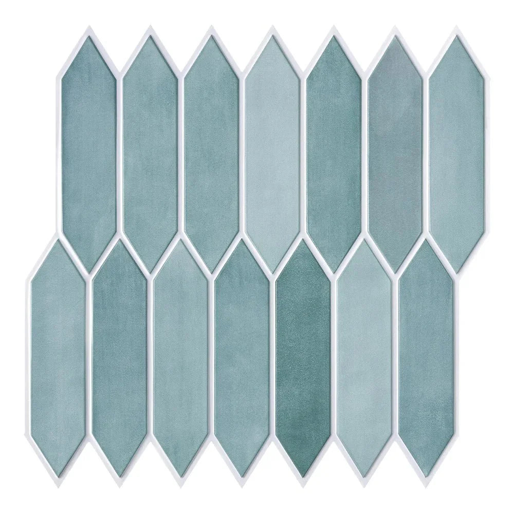 Panneau Mural Adhésif Effet Faïence Lot de 10 - Bleu