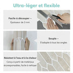 Panneau Mural Adhésif Effet Faïence Lot de 10 - Vert