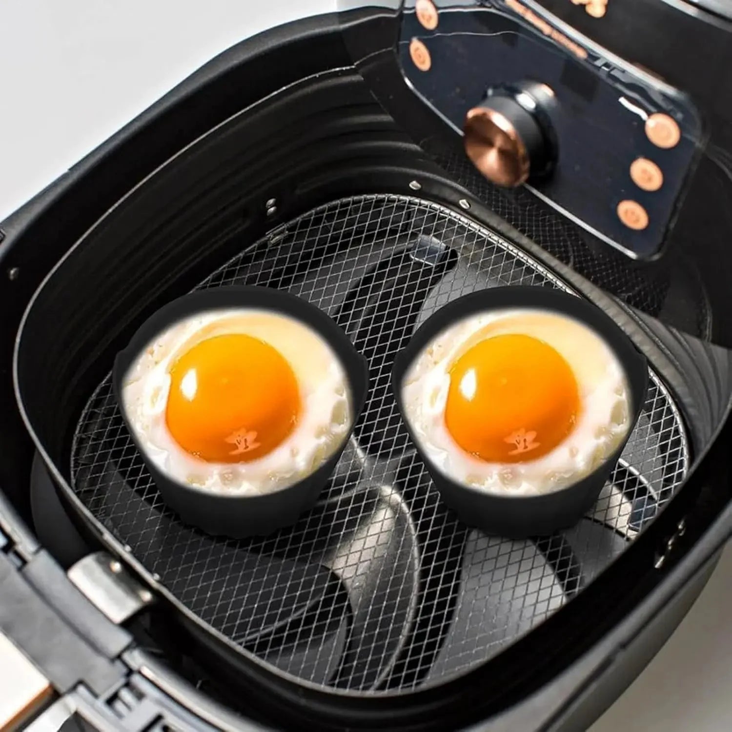 Petit Moule en Silicone Air Fryer - Noir 2pcs