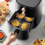 Petit Moule en Silicone Air Fryer - Noir 2pcs