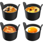 Petit Moule en Silicone Air Fryer - Noir 4pcs