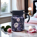 Pichet Isotherme Acier Inoxydable Double Paroi Design Floral - A