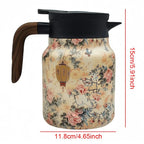 Pichet Isotherme Acier Inoxydable Double Paroi Design Floral - B