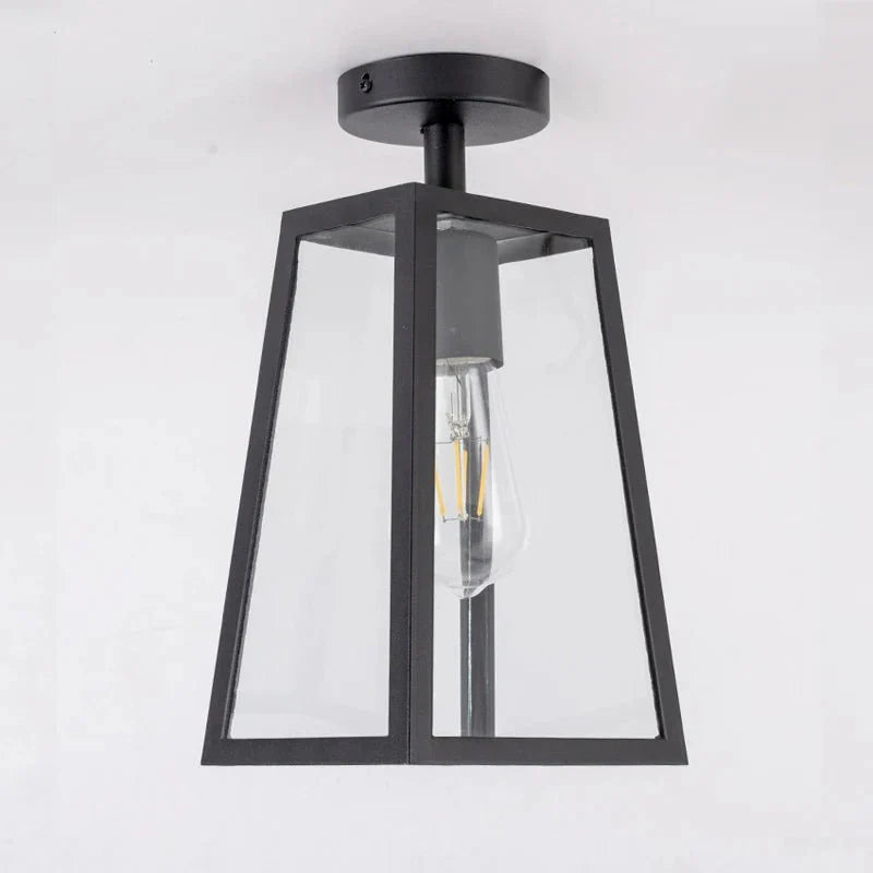 Plafonnier Extérieur style Lanterne Rétro Noir -