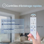 Plafonnier LED Anneaux Entrelacés Blanc - Blanc 6 Cercles LED