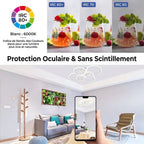 Plafonnier LED Cercles avec Télécommande - 6 Cercles
