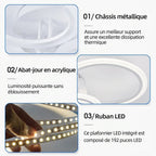 Plafonnier LED Cercles avec Télécommande - 6 Cercles